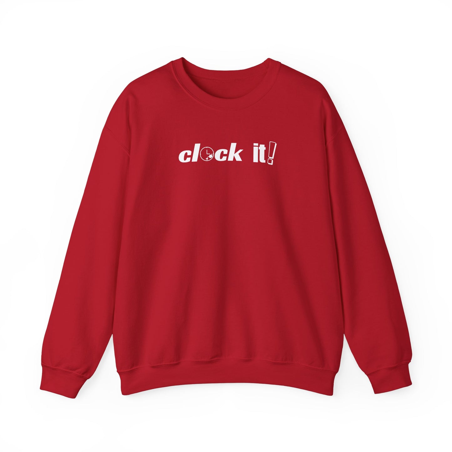 Unisex Crewneck Sweatshirt - 'Clock It!' Motivational Design